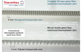 New exceptional surface quality with light weight honeycomb. Comparison between the chinese and the german product.